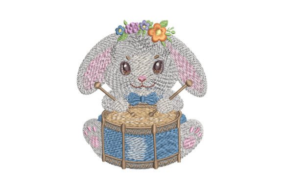 Bunny Drummer: A Designer’s Review for Spring Embroidery