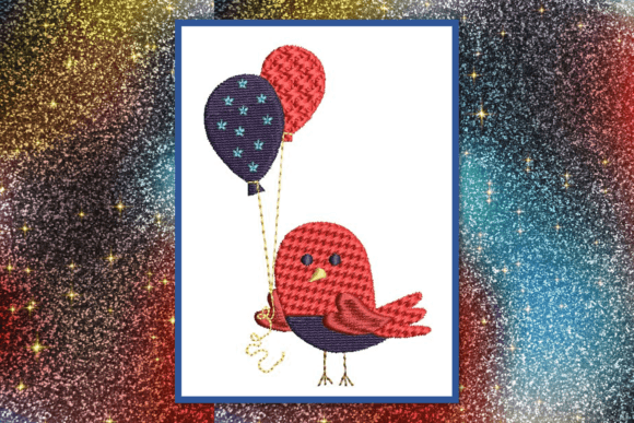 Patriotic Birdie-Balloons Embroidery Review