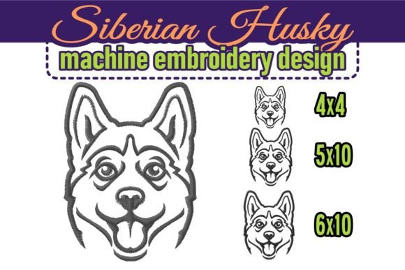 Smiling Siberian Husky Embroidery Review
