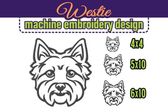 West Highland White Terrier Face Embroidery Review